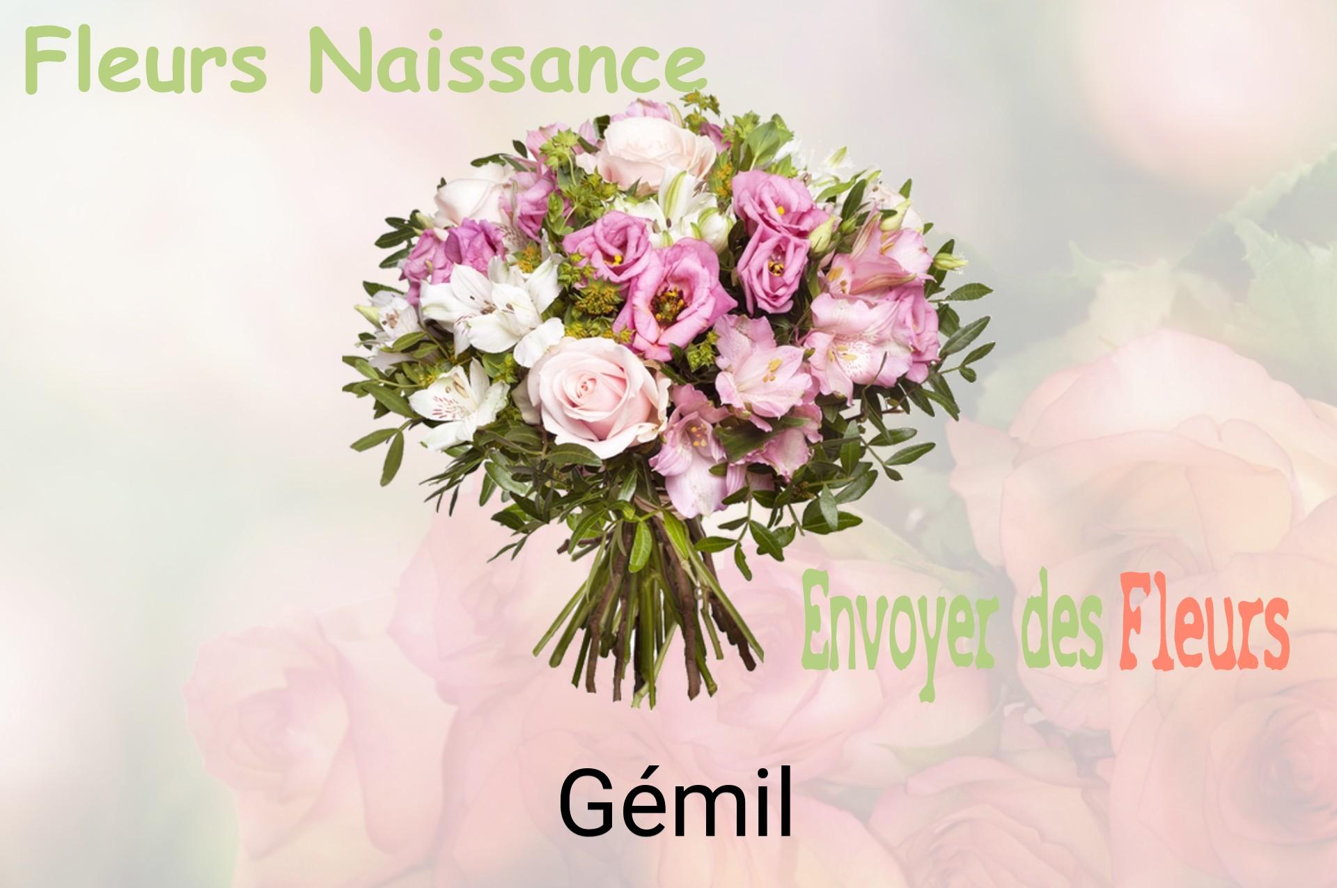 Bouquet de fleurs de naissance livré à Gémil